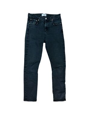 AGOLDE Toni Mid Rise Straight Jeans Montage Washed Black Women’s 25